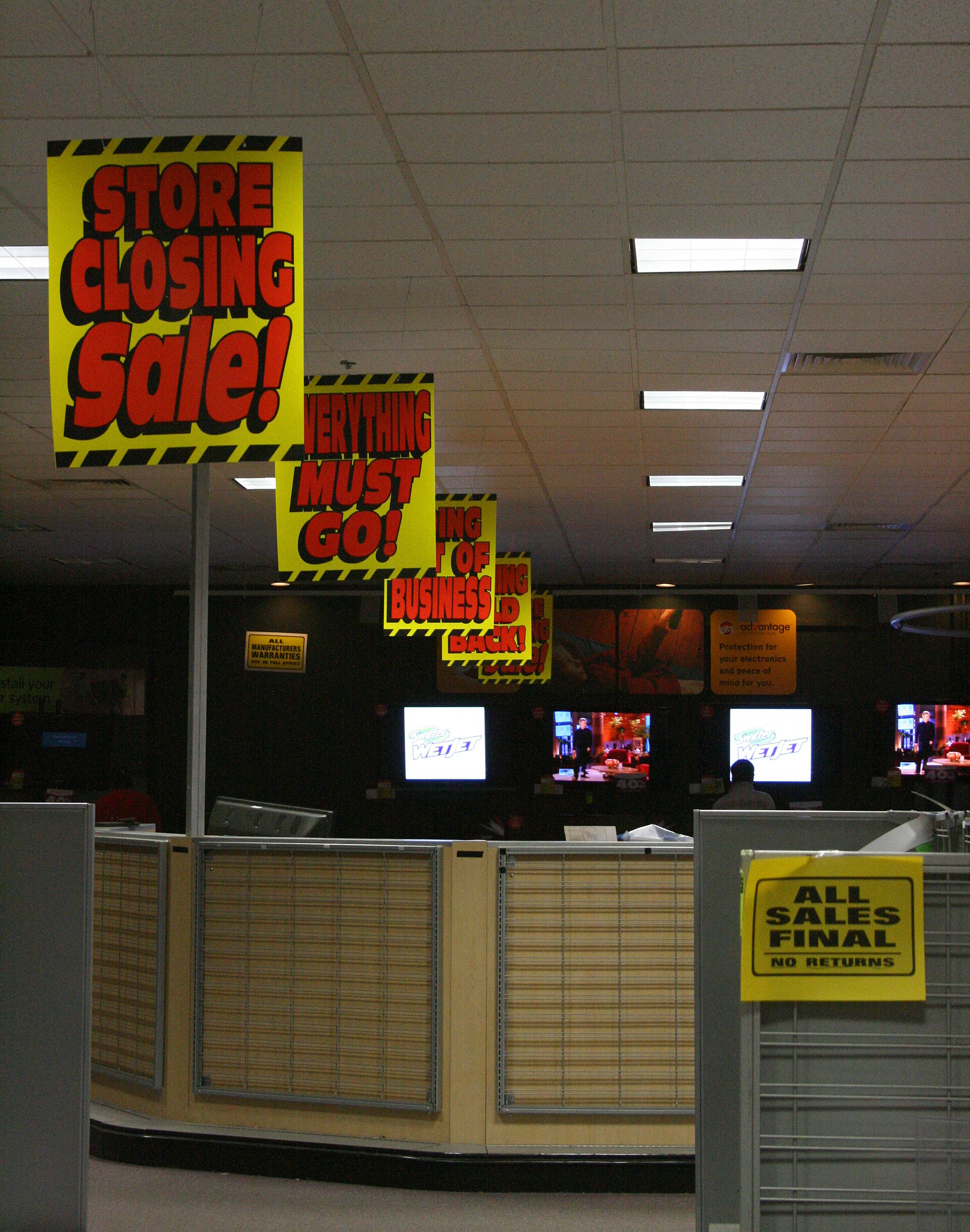 A Circuit City store during its 2009 going-out-of-business liquidation sale