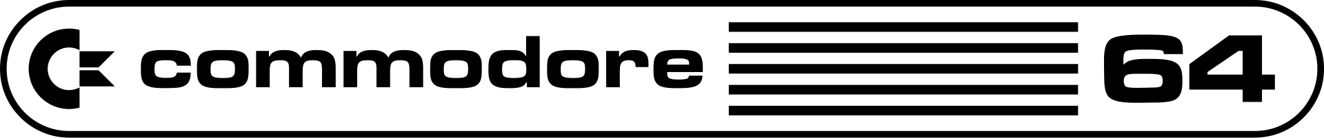 The rainbow-striped Commodore 64 logo of Commodore Business Machines.