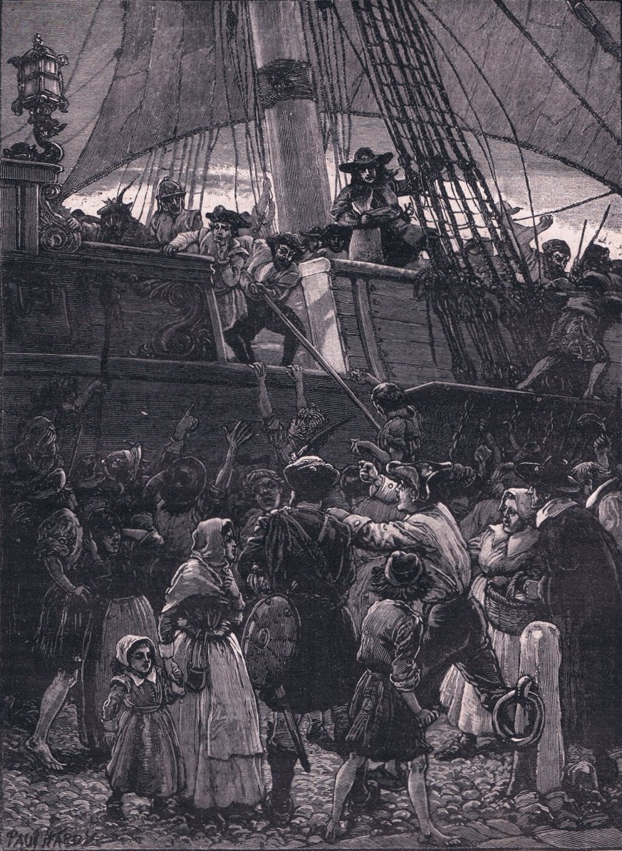 The Darien expedition departing from Leith, 1698