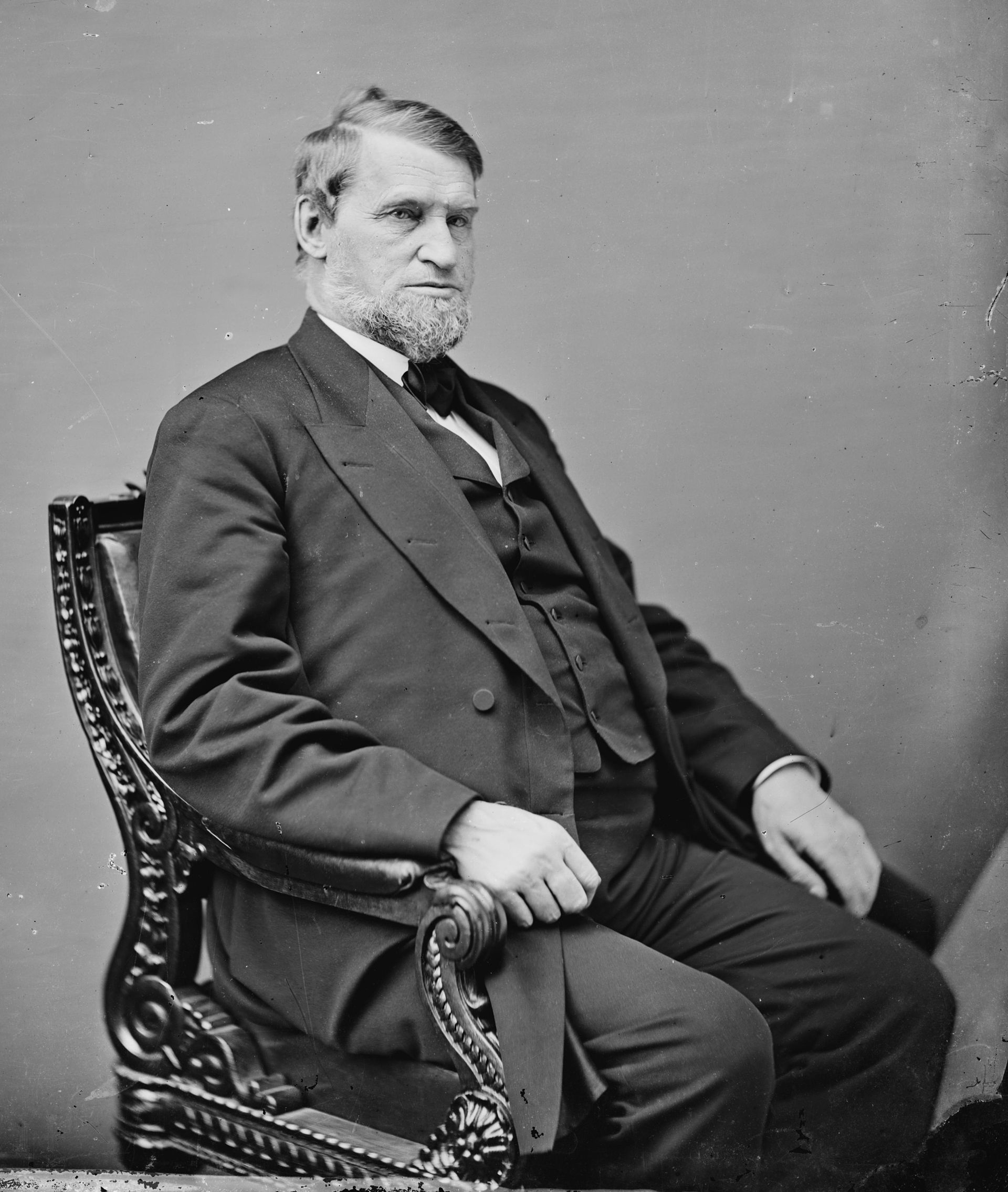 Portrait of Congressman Oakes Ames, central figure in the Crédit Mobilier scandal
