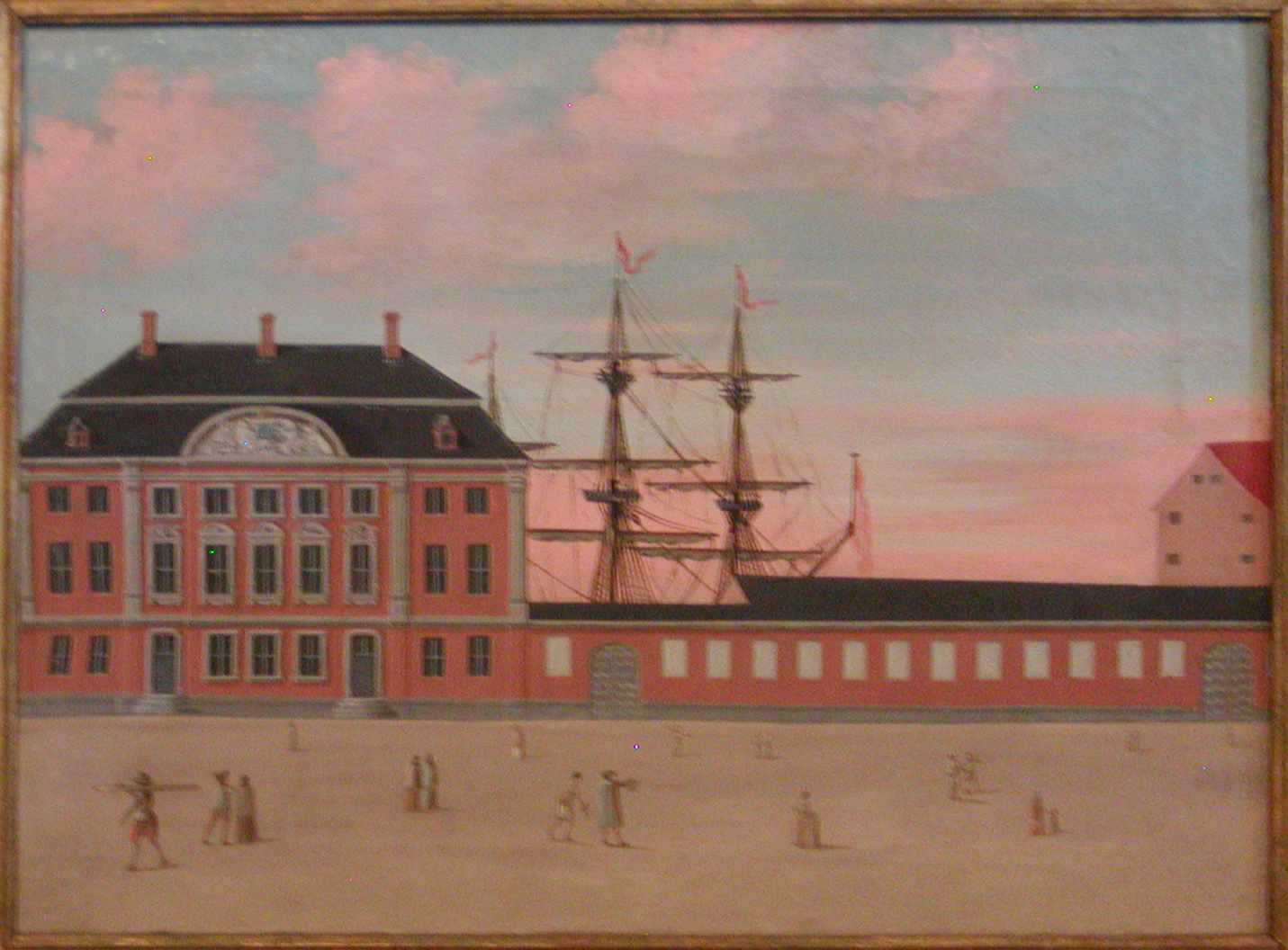1749 painting of the Asiatisk Kompagni building on Christianshavn, Copenhagen
