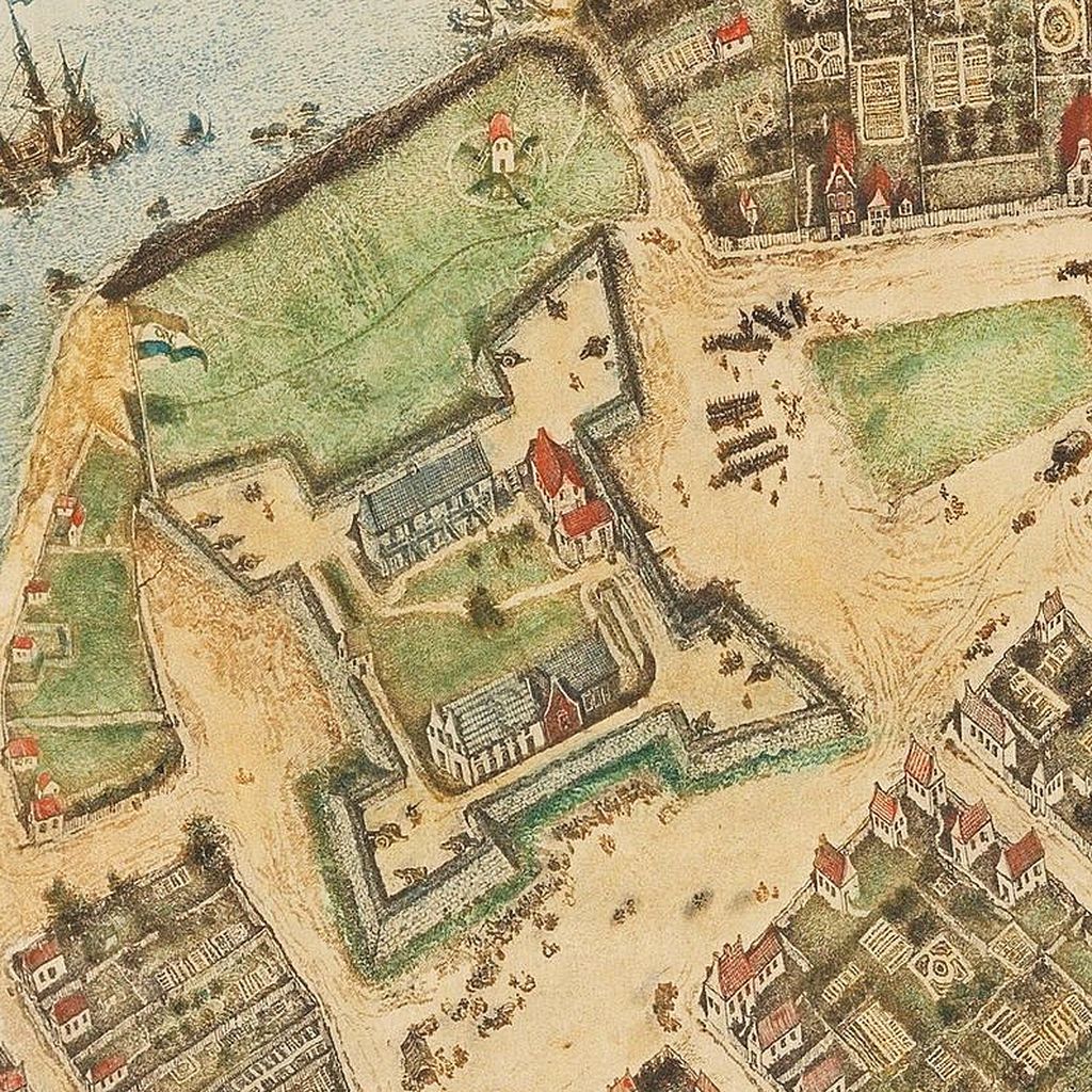 Plan of Fort Amsterdam in the Dutch West India Company colony of New Amsterdam, 1660