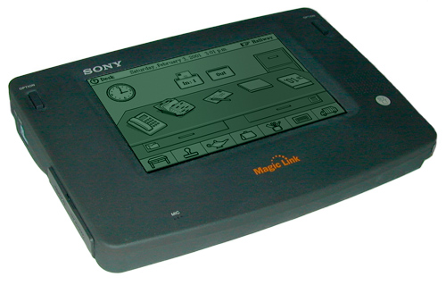 A Sony Magic Link personal communicator running General Magic's Magic Cap OS.
