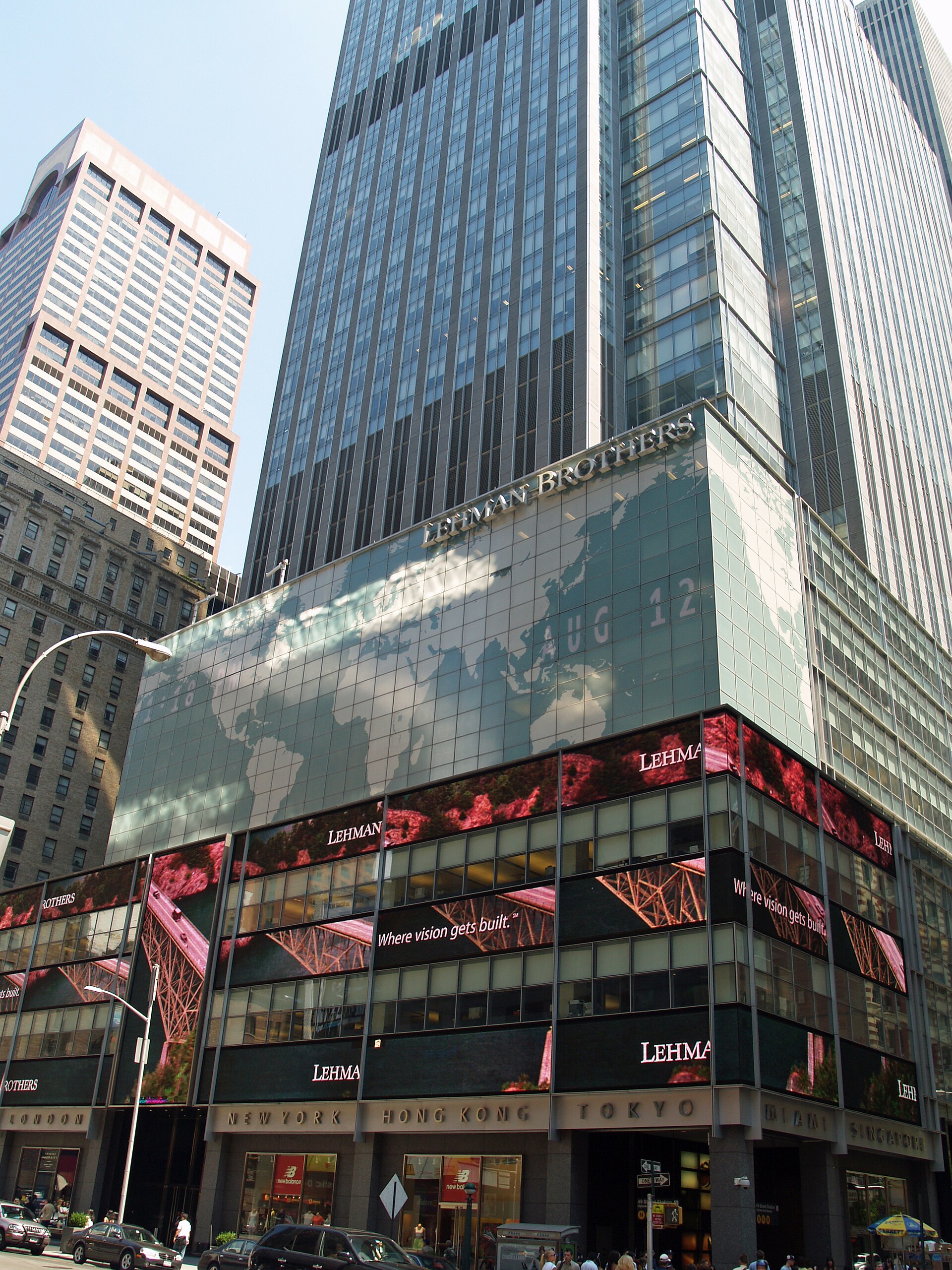Lehman Brothers' headquarters in Times Square, New York