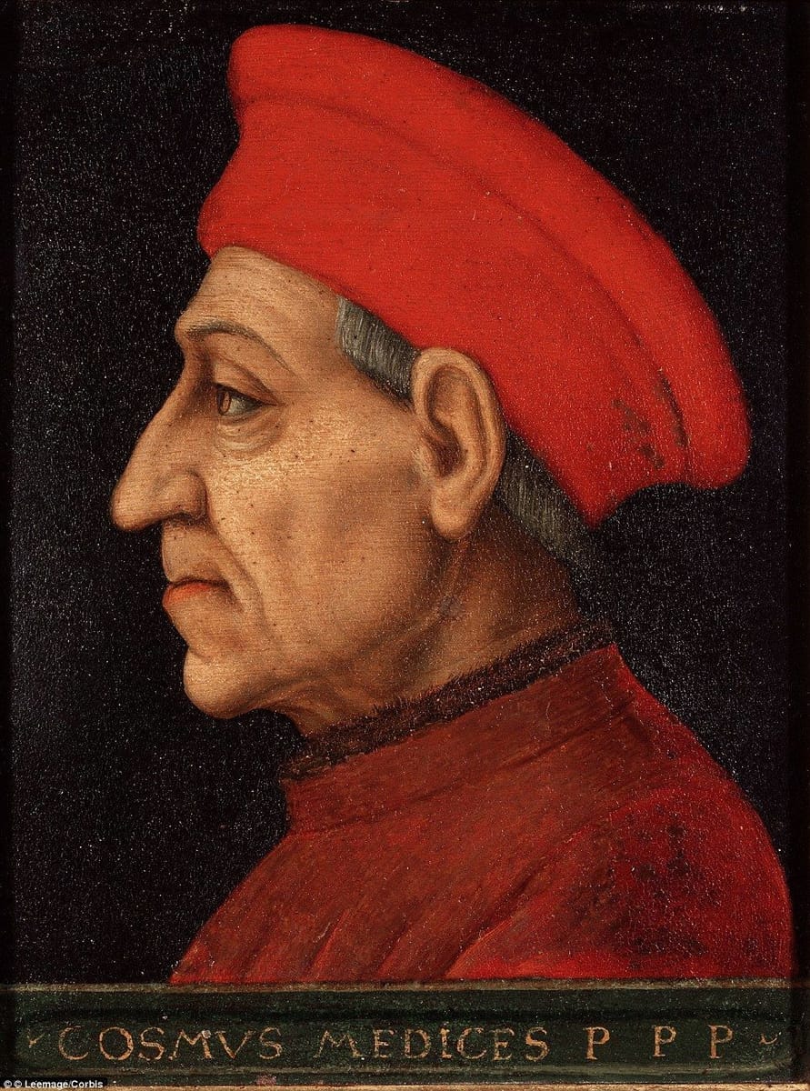 Posthumous portrait of Cosimo de' Medici, founder of the Medici Bank's fortunes
