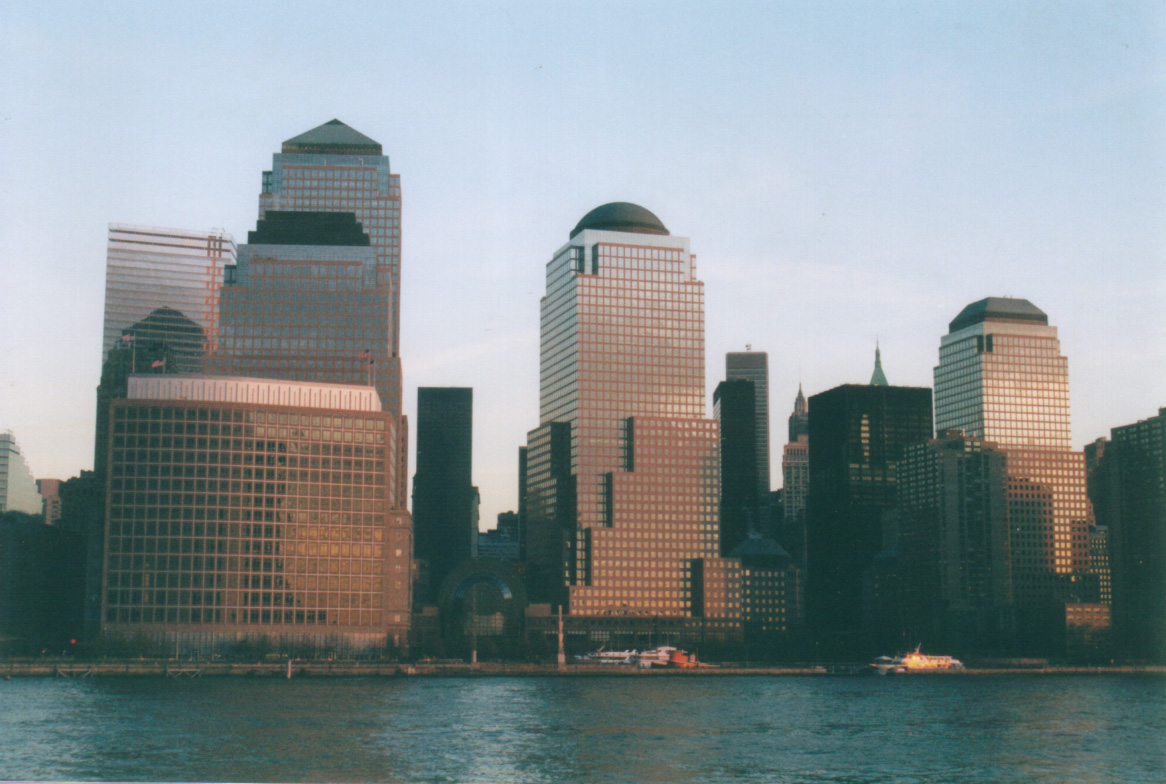 The World Financial Center towers in Lower Manhattan, New York