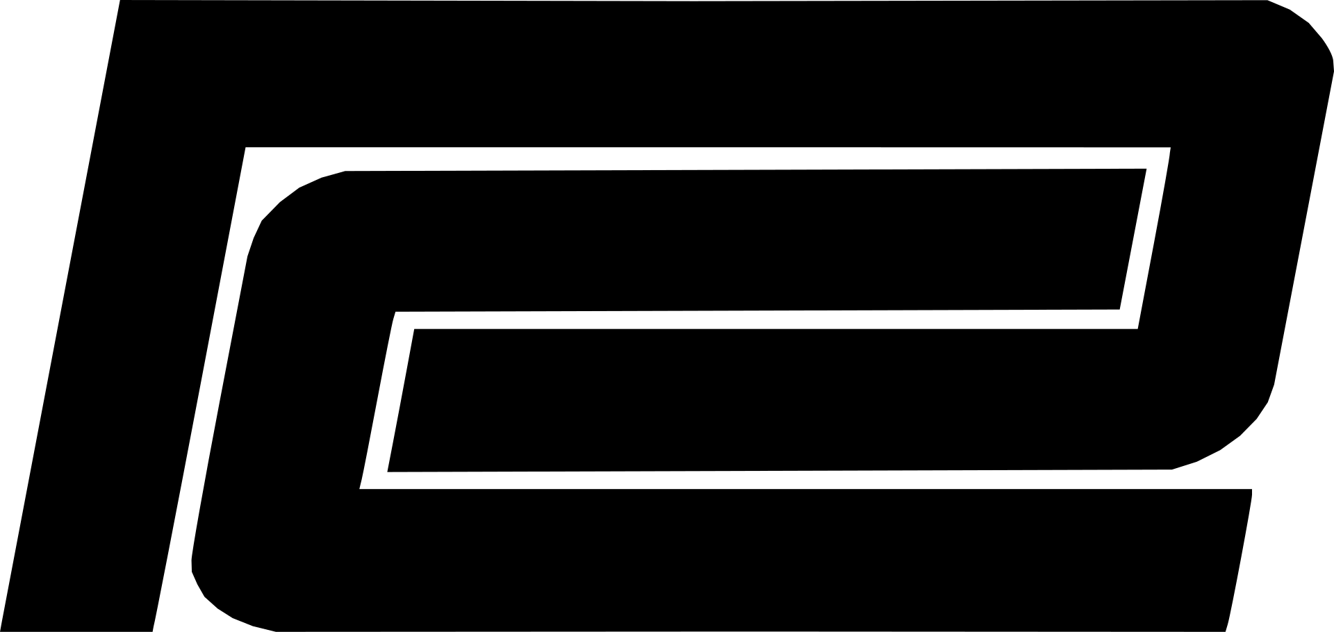The Penn Central 'worm' logo, the interlocking PC mark introduced at the 1968 merger.