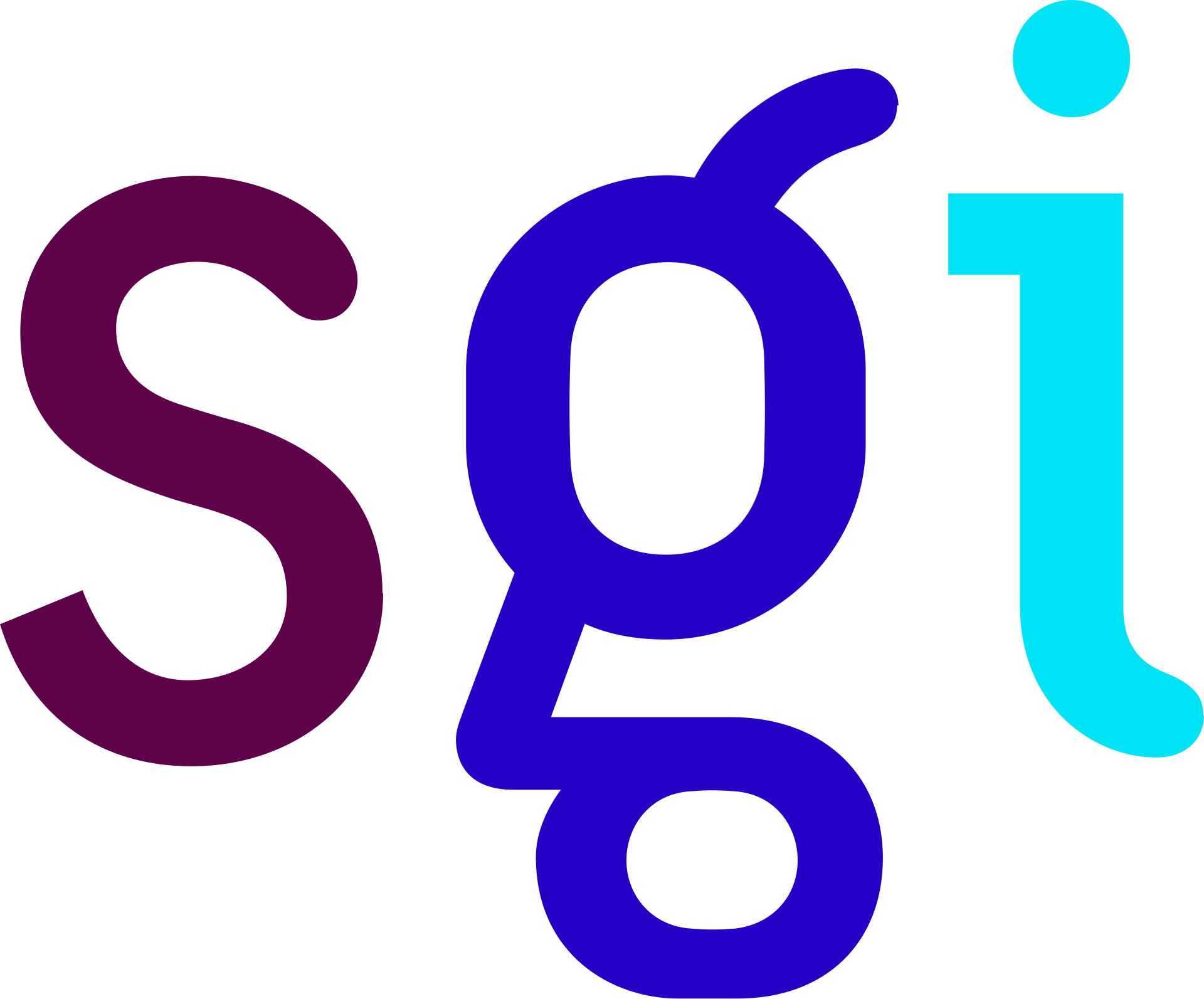 The tricolour SGI logo of Silicon Graphics.