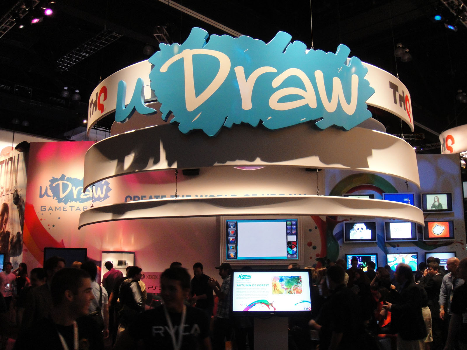 A uDraw display at THQ's booth at E3 2011