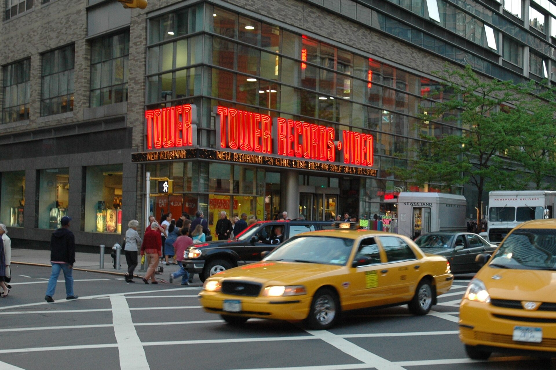 The now-closed Tower Records store in Manhattan, New York City