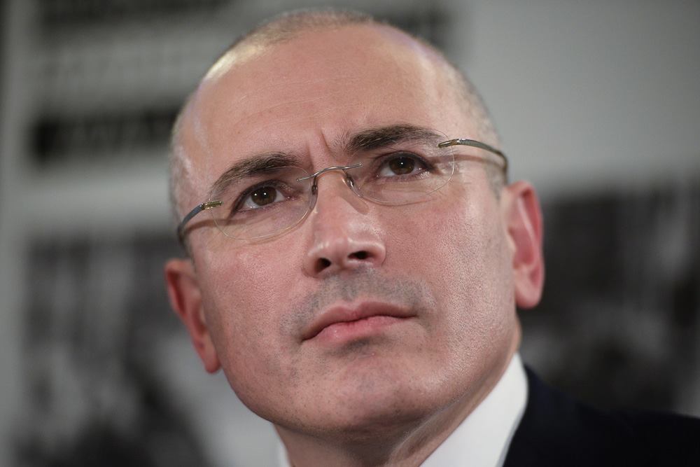Mikhail Khodorkovsky, founder of Yukos, at his first press conference after release from prison, Berlin, December 2013