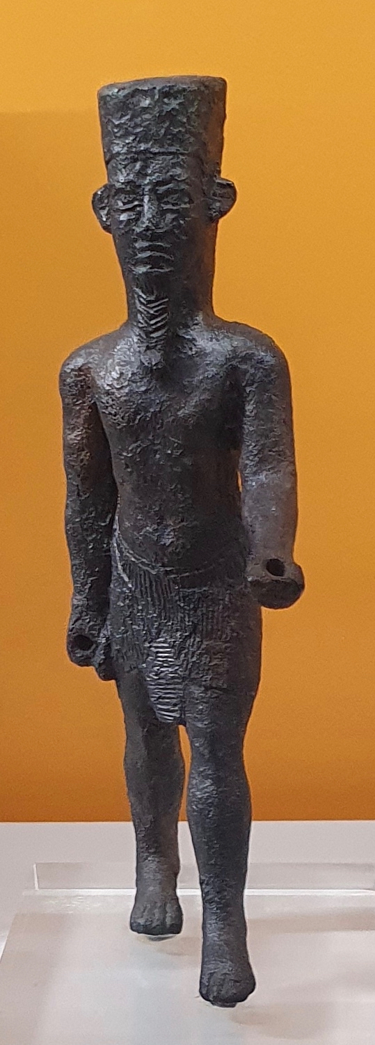 Bronze statue of the god Amun, Egyptian Late Period (664–332 BCE)