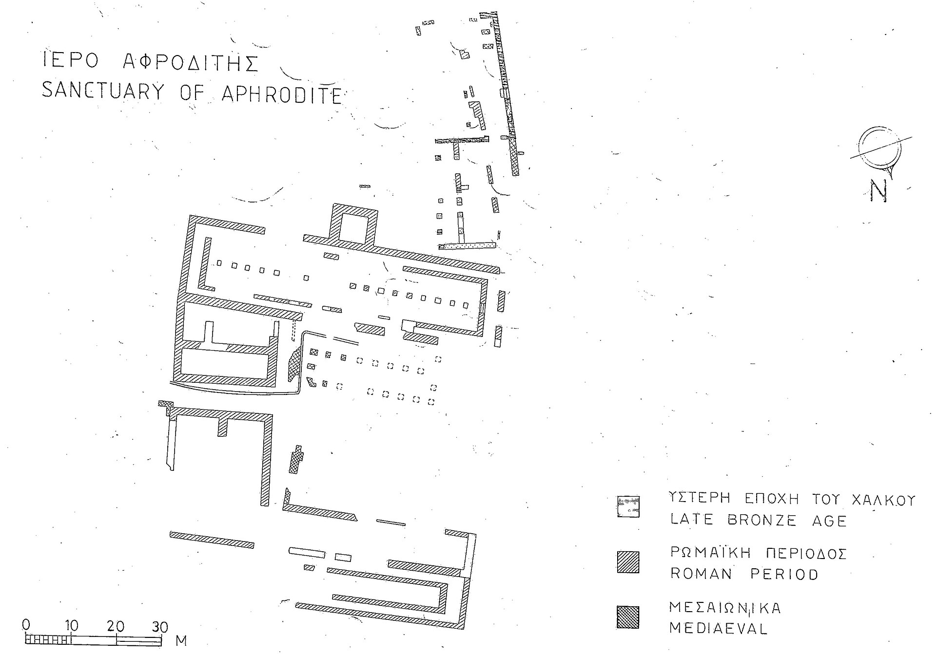 Ruins of the Sanctuary of Aphrodite at Palaipaphos (Old Paphos), Kouklia, Cyprus — the goddess's principal cult site, closed in 391 CE