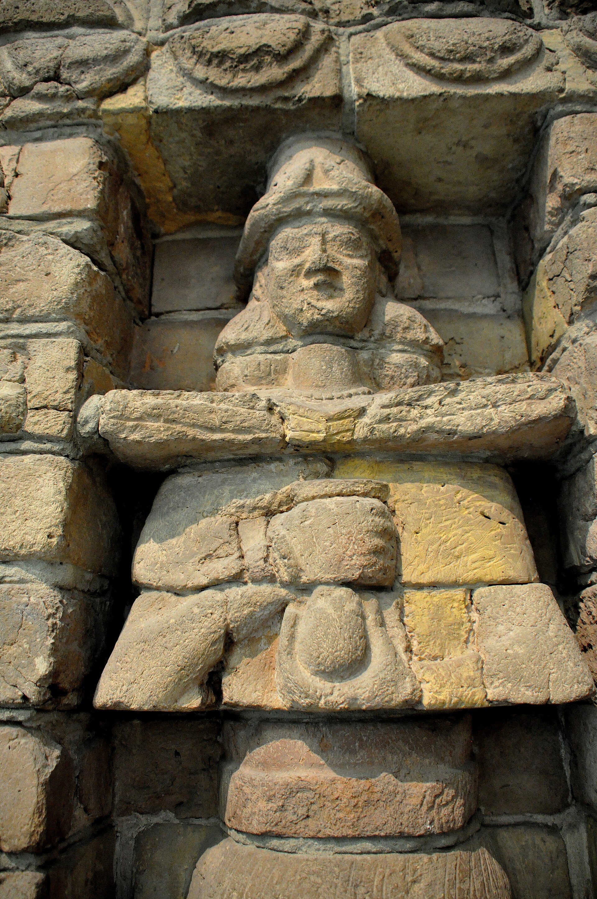 Molded-brick relief of a deity pouring life-giving water, from the facade of Inanna's temple at Uruk, c. 1413 BCE; Pergamon Museum, Berlin