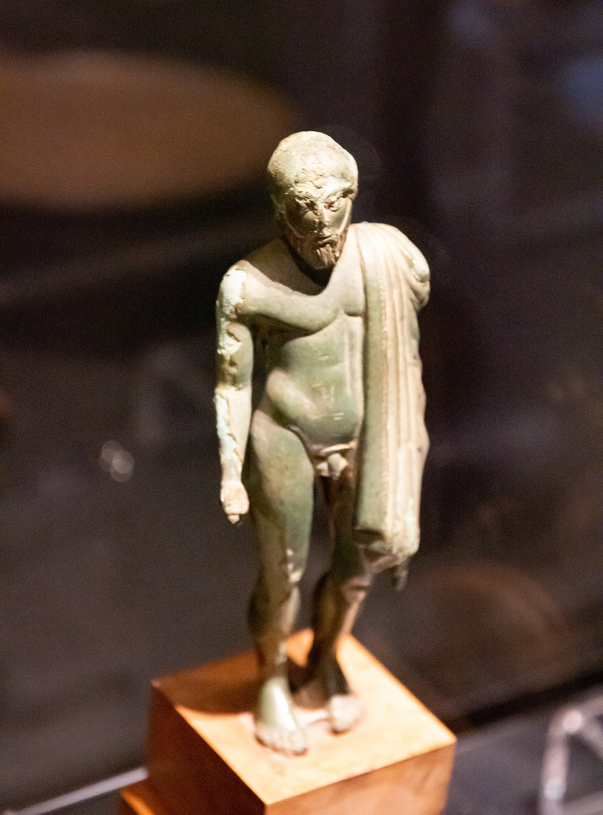 Etruscan bronze statuette of the sky god Tinia, late 5th century BC