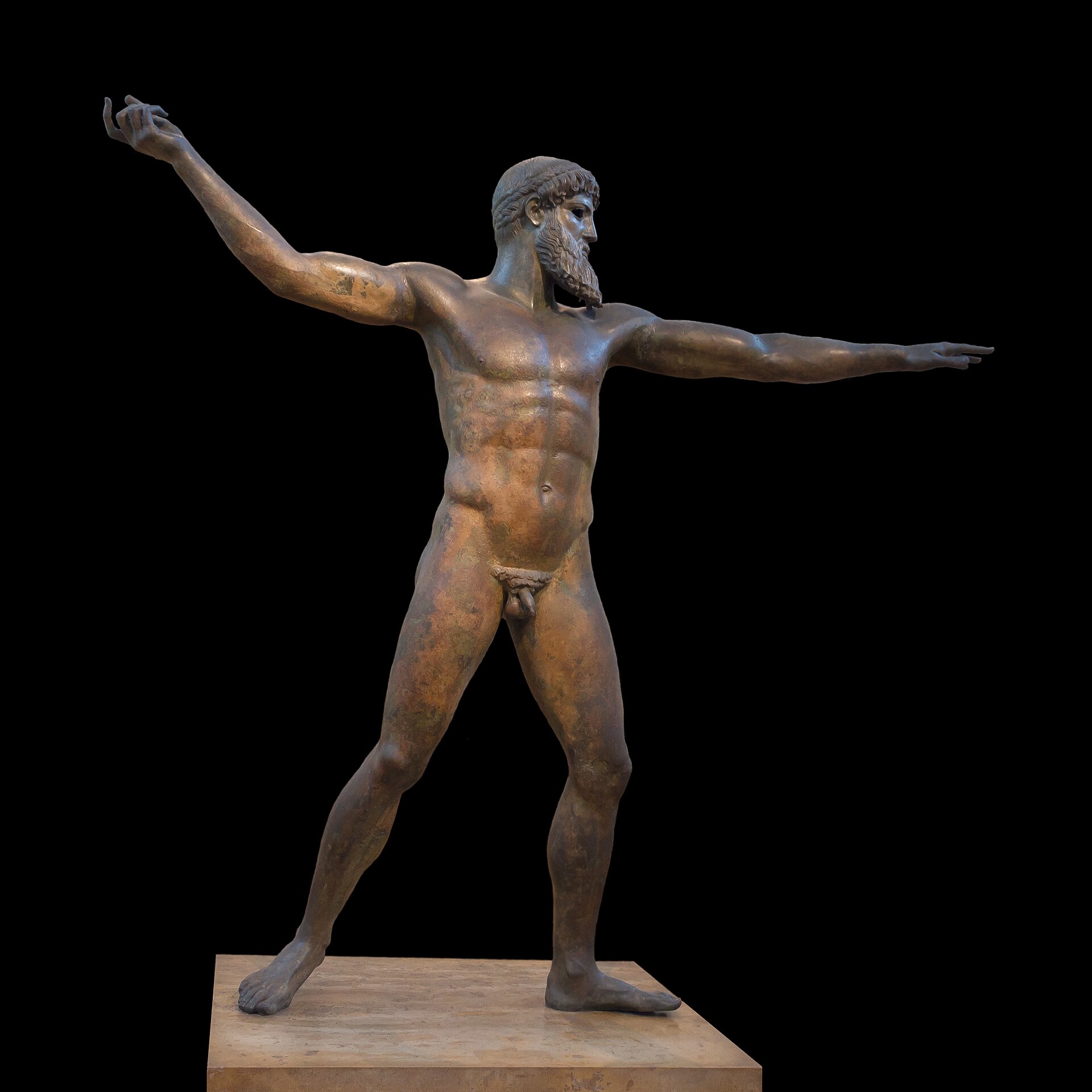 Bronze statue of Zeus (or Poseidon) recovered from Cape Artemision, c. 460 BC, National Archaeological Museum Athens