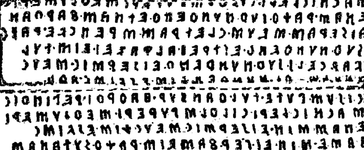 Section of the Liber Linteus Zagrabiensis — the only extant Etruscan linen book, used as mummy wrappings, Zagreb Archaeological Museum