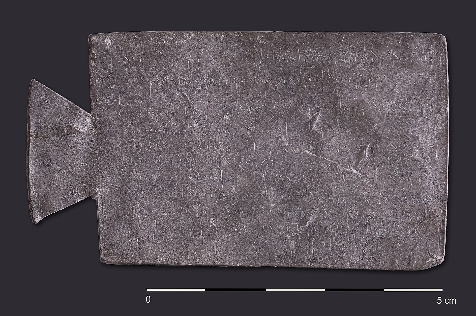 Gaulish lead curse tablet (defixio) from the source of the Roches, 1st century CE, Bargoin Museum, Clermont-Ferrand