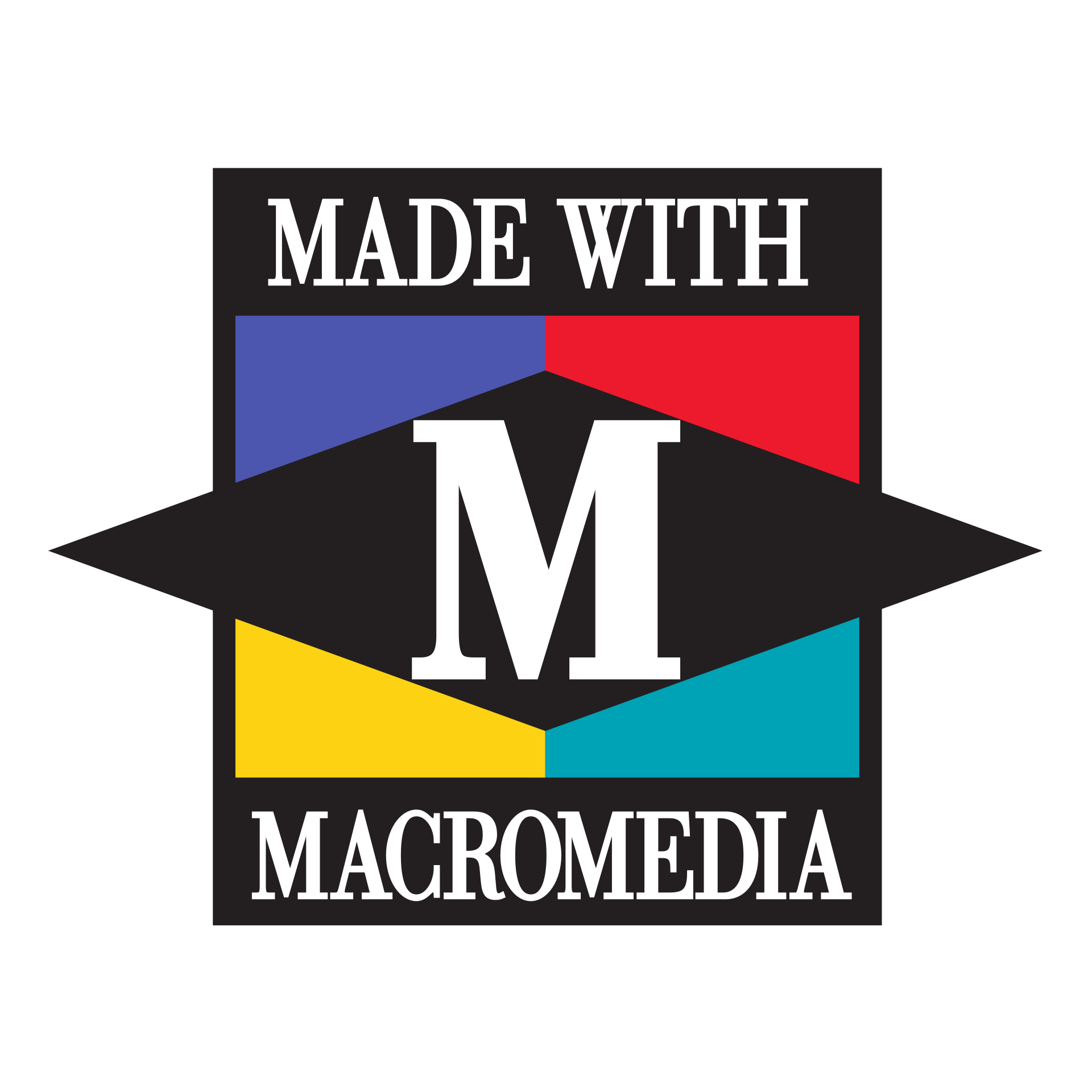 The 'Made with Macromedia' badge that websites displayed to flag Shockwave and Director content