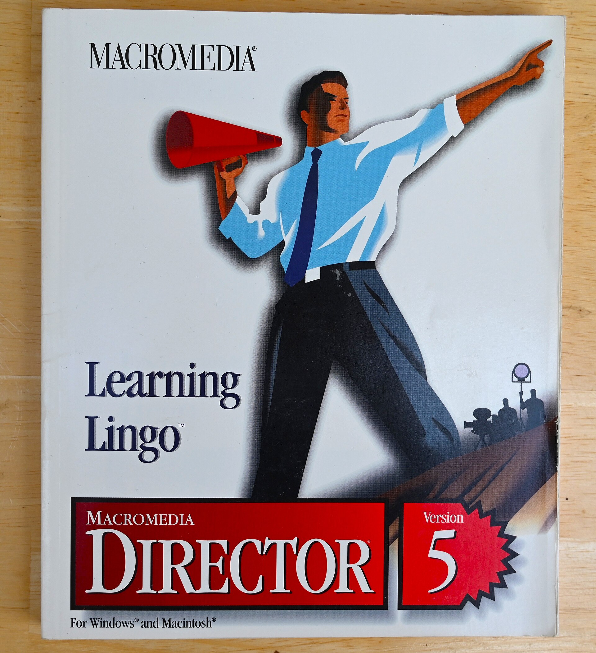 Cover of a 1996 book on Lingo, the scripting language for Macromedia Director 5, donated to a computer museum as a milestone in multimedia development
