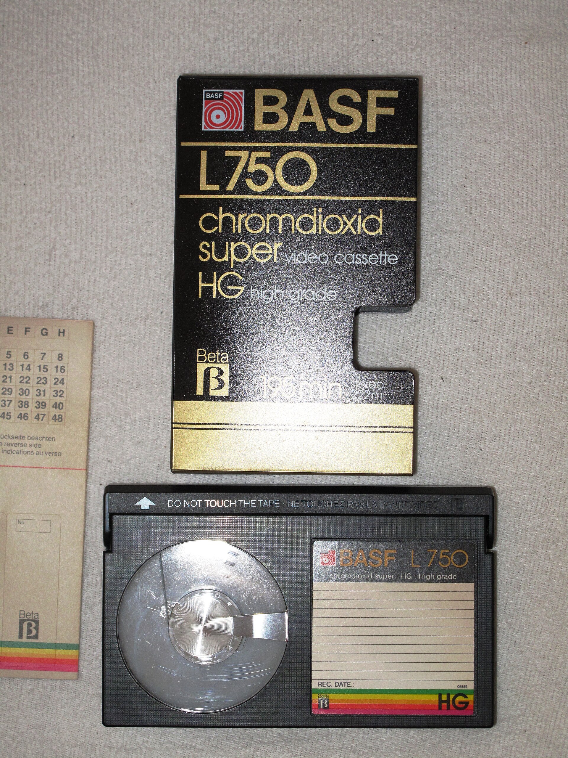A Sony Betamax videocassette, the format that lost the home-video war to VHS.