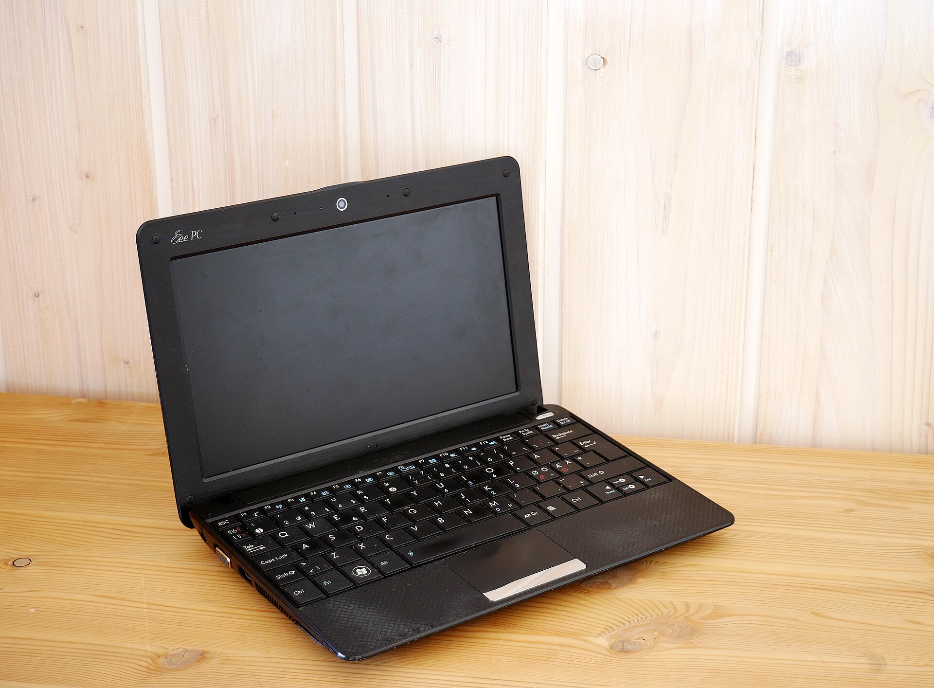 An Asus Eee PC netbook, the small cheap laptop that briefly held a fifth of the market.