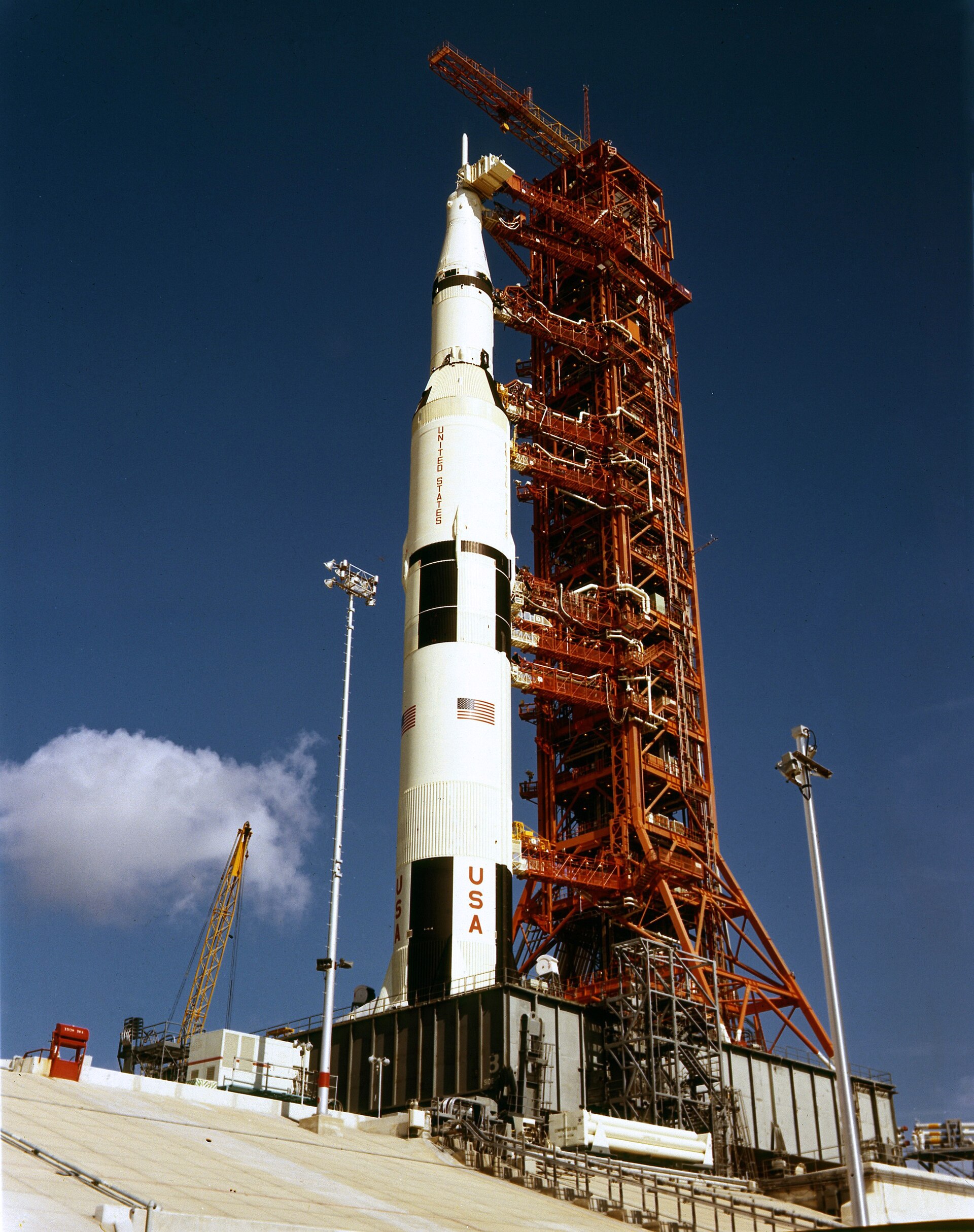 The Apollo 17 Saturn V lifting off from Kennedy Space Center in December 1972 — the last Saturn V to fly