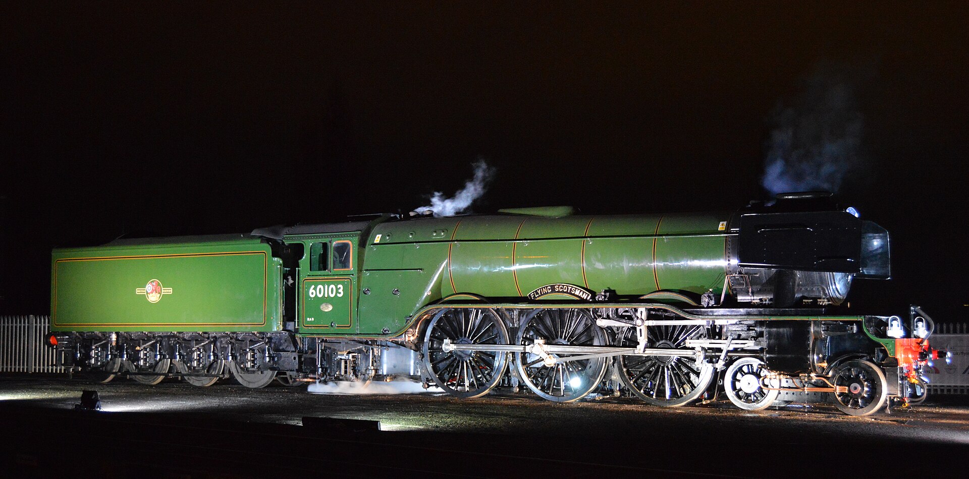 The preserved steam locomotive Flying Scotsman at the National Railway Museum