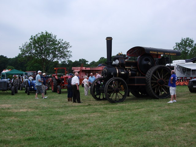 A steam traction engine on show at the Kenilworth Agricultural Show, 2010.