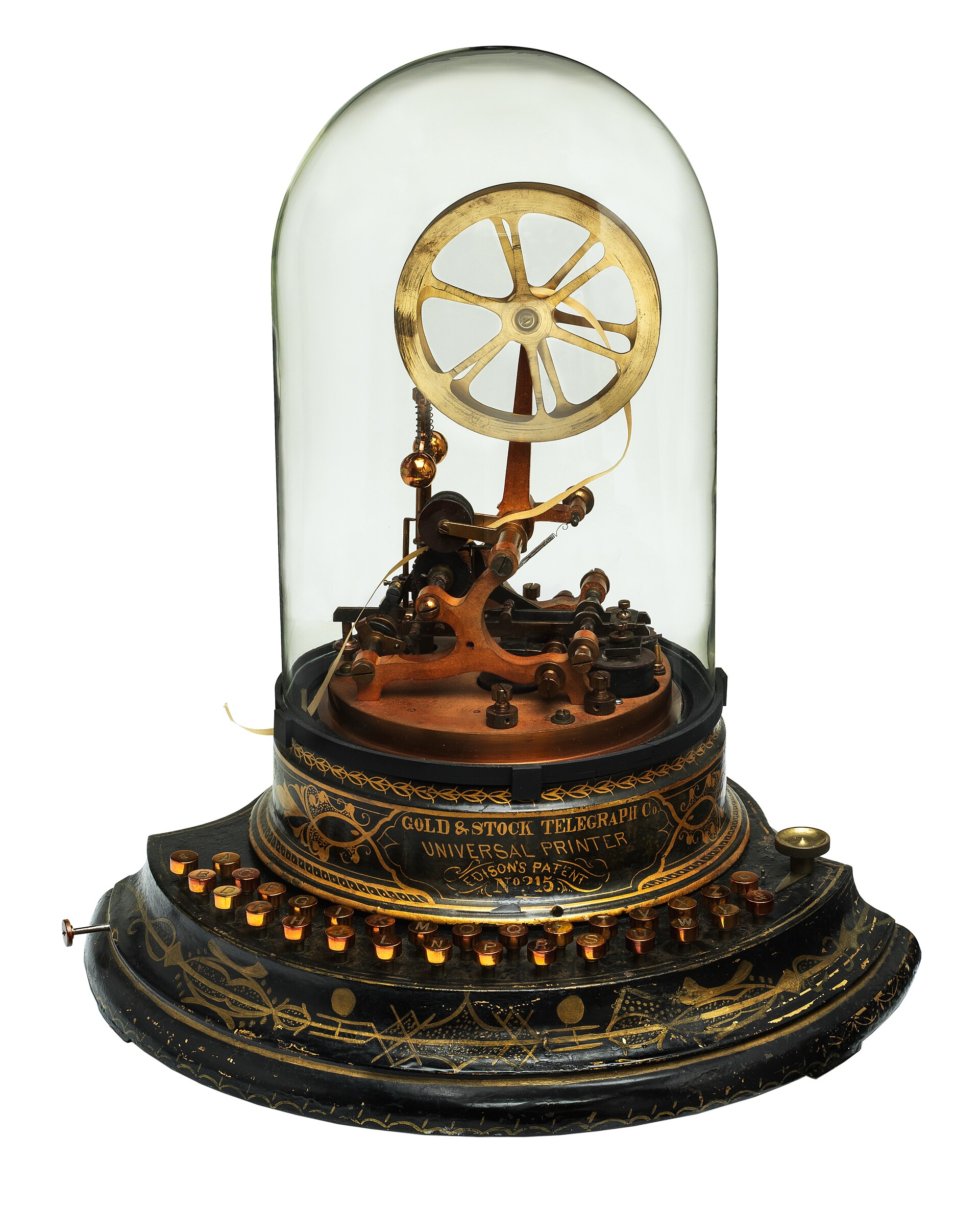 Thomas Edison stock ticker from the National Museum of American History
