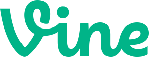 The green variant of the Vine logo, sourced from Vine's press room, July 2013.