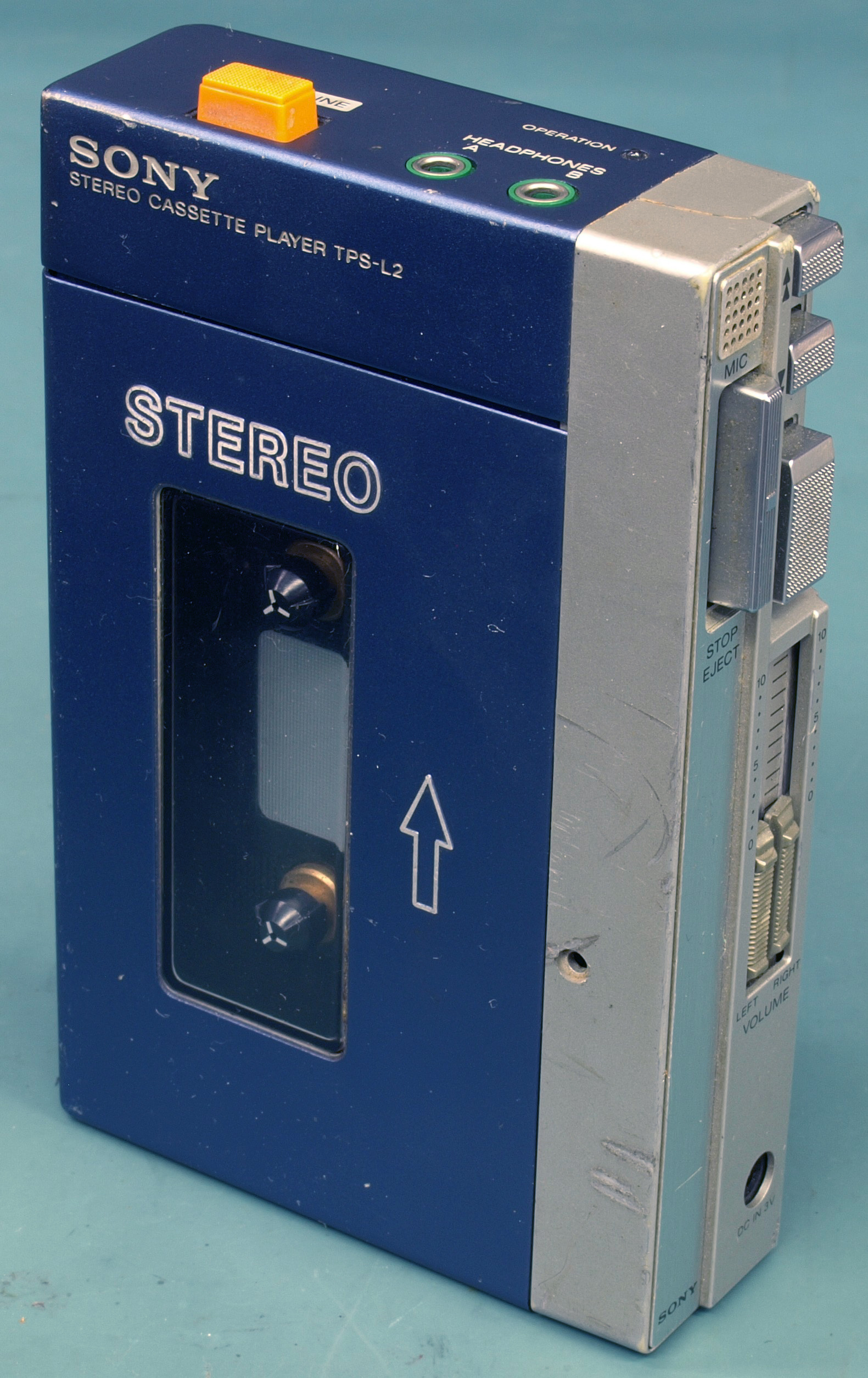 The original Sony Walkman TPS-L2 with headphones