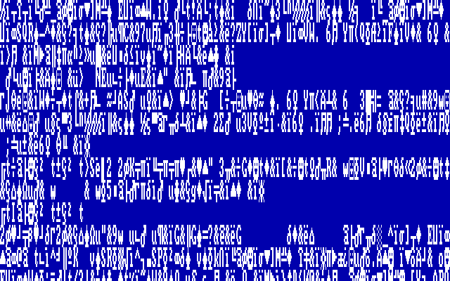 A Windows 1.0 system crash screen