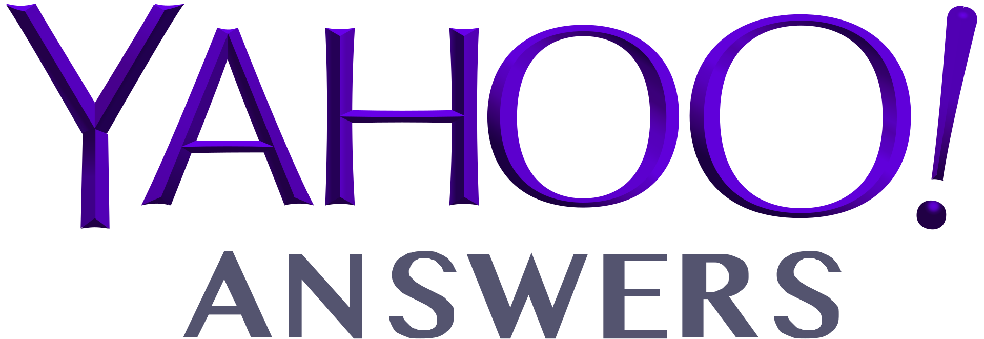 The Yahoo! Answers wordmark logo used from 2013 to 2019.