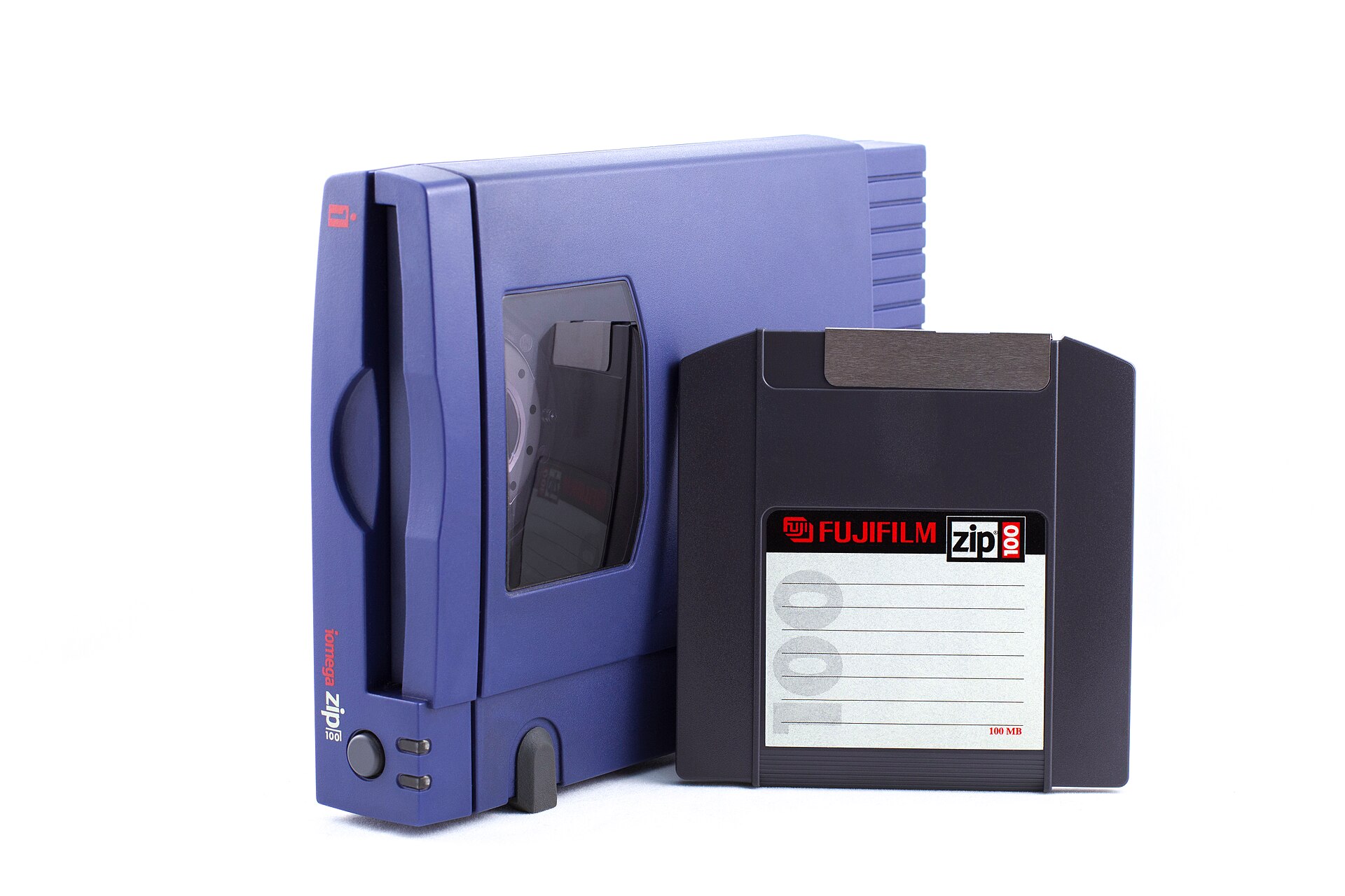 Iomega Zip 100 drive with a disk