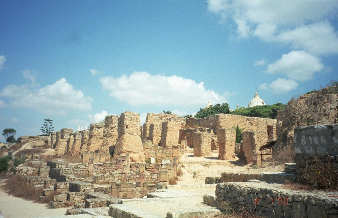 Punic-era ruins on the site of ancient Carthage, Tunisia, Rome's great rival until its destruction in 146 BCE.