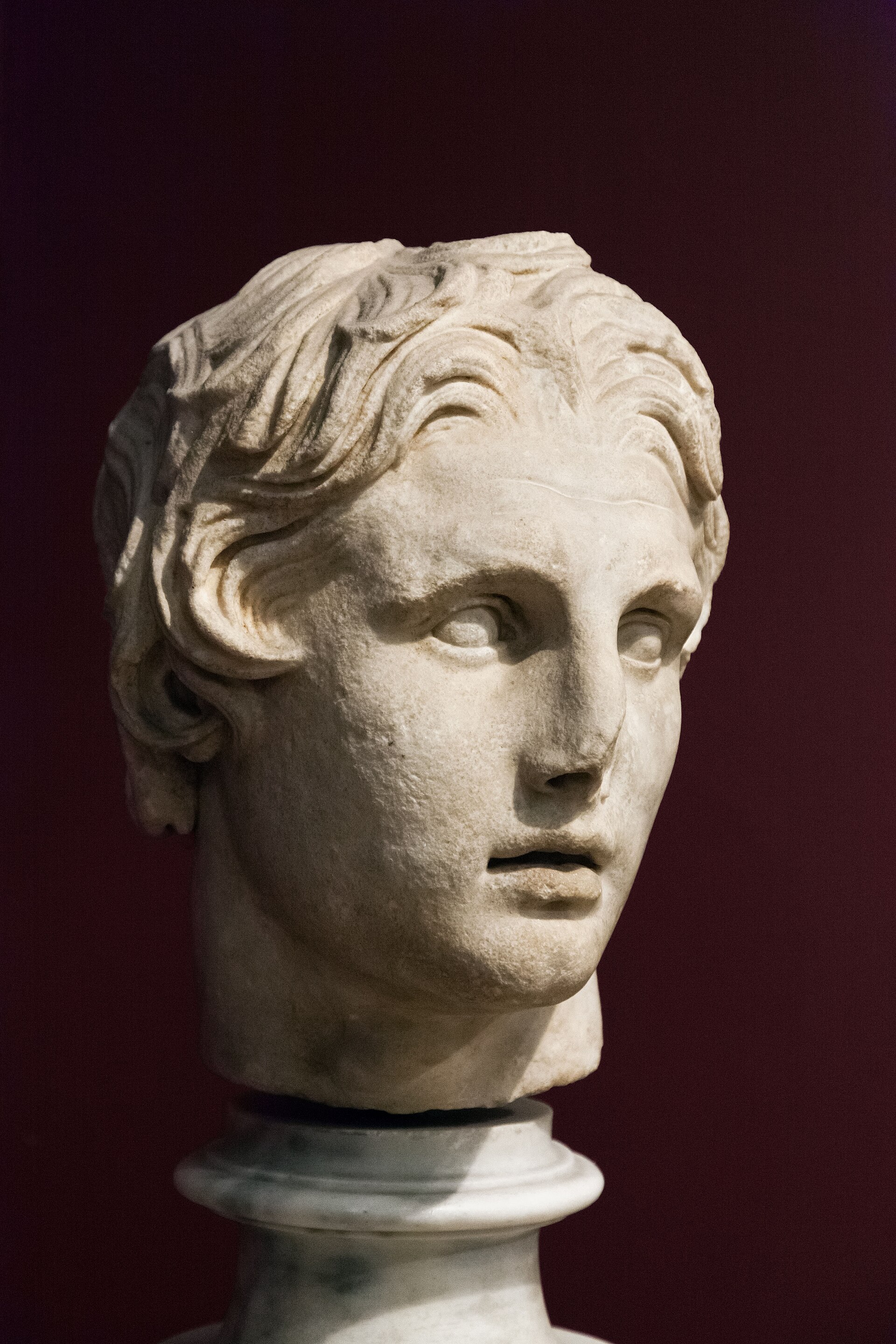 Hellenistic marble portrait bust of Alexander the Great, Istanbul Archaeological Museum