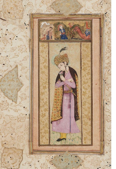 Safavid miniature portrait of Shah Abbas I as a young man, Iran, c. 1590, the ruler who rebuilt Isfahan