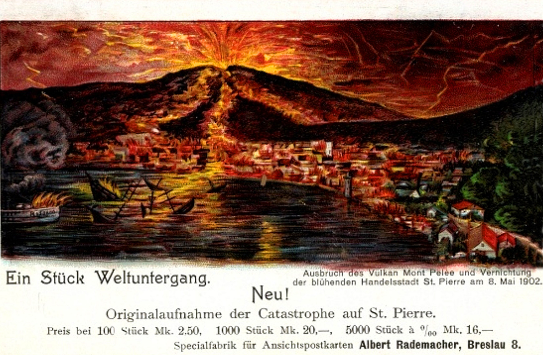 1902 photograph of the catastrophe at Saint-Pierre, Martinique