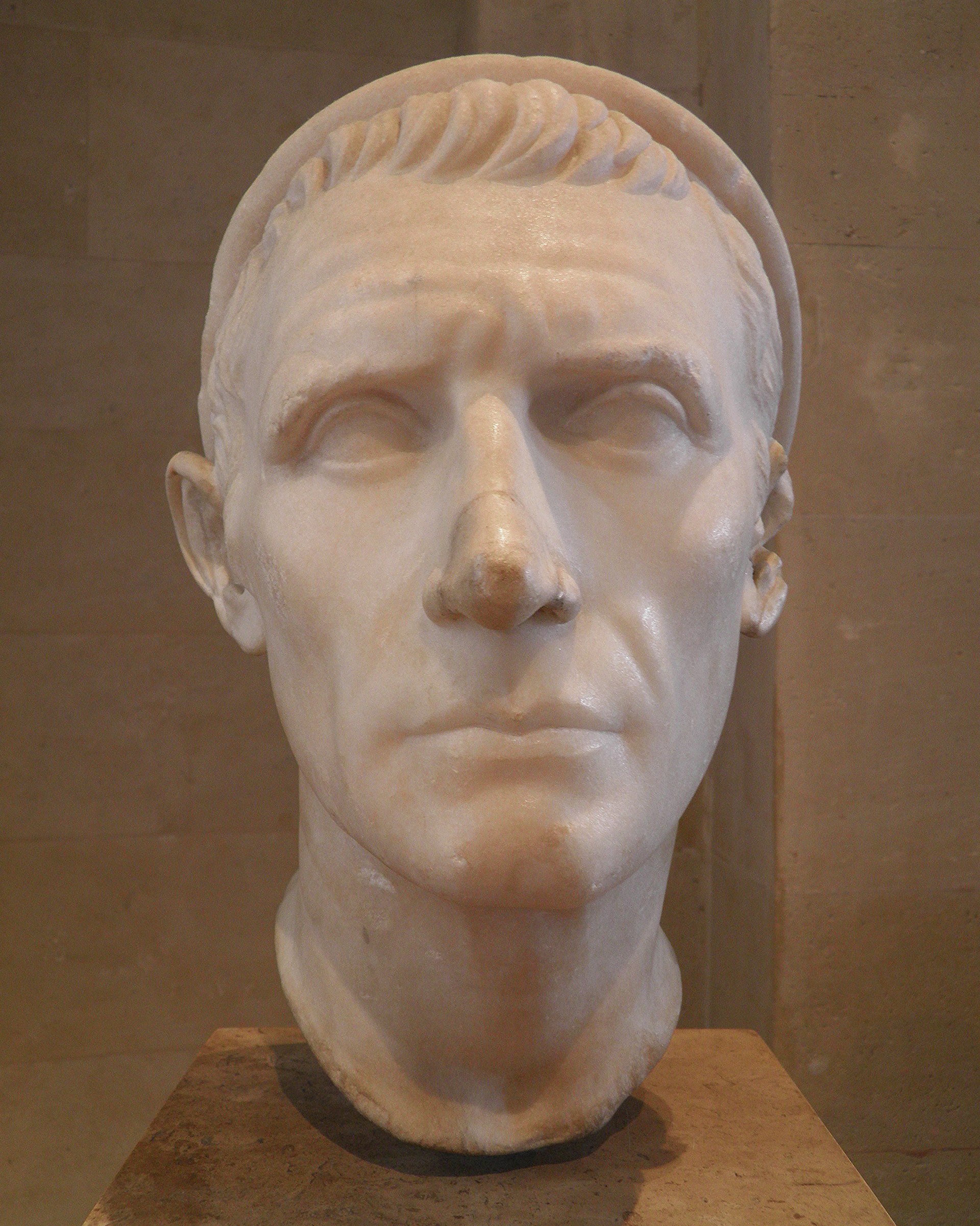 Marble head resembling the Seleucid king Antiochus III, Louvre Museum